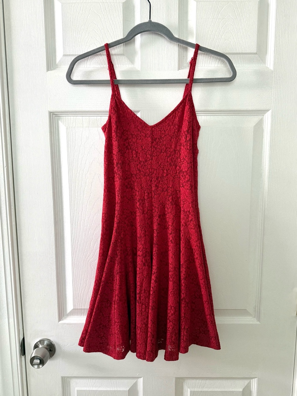 Brandy Melville Red Mini Lace Dress